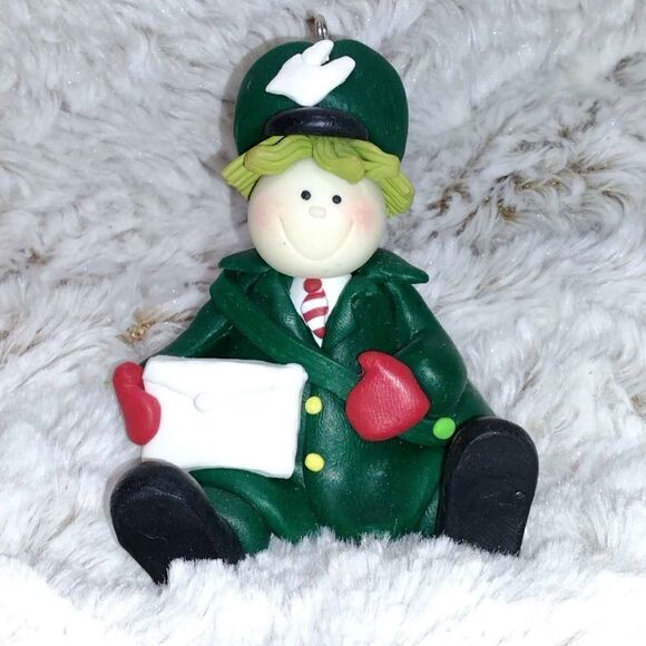 Mailman Christmas ornament. Made to look like playdough. Nice heavy ornament. - Picture 4 of 4